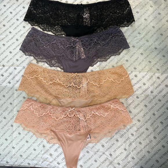 Victoria’s Secret Lace Hipster Thong Panties bundle - Picture 1 of 5
